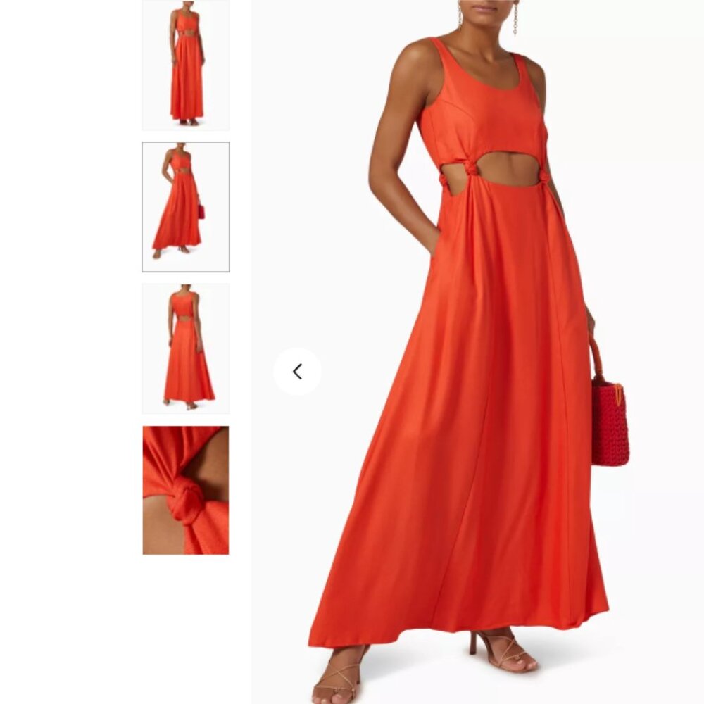 Bondi Born Tenerife Cut Out Maxi Dress in Viscose Rayon Blend - Picture 2 of 7